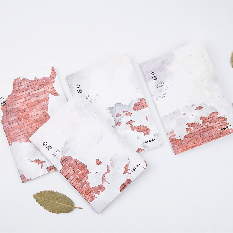 联华文具心墙a5b5车线本创意复古红色砖墙笔记本学生记事本