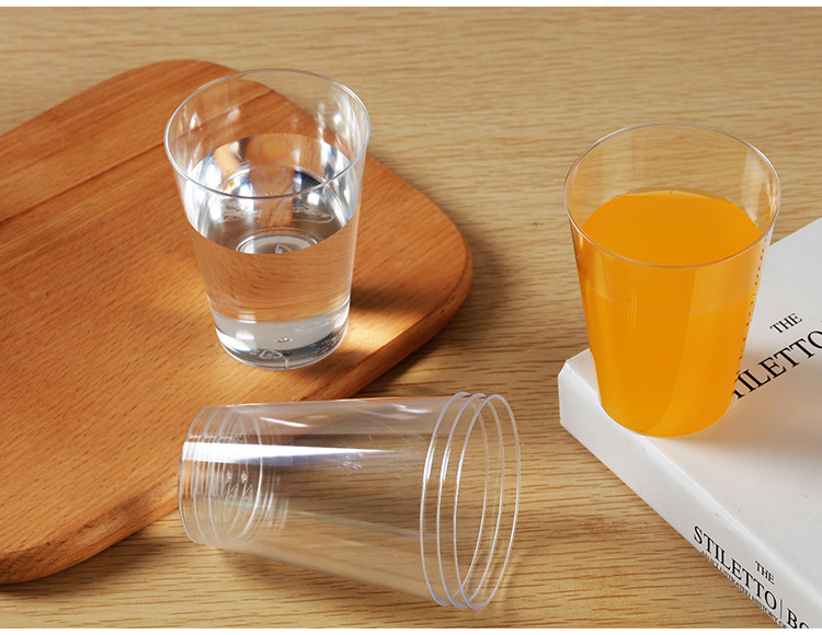 佳胜雅230ml一次性加厚硬塑航空杯100只装商务杯logo定制直杯