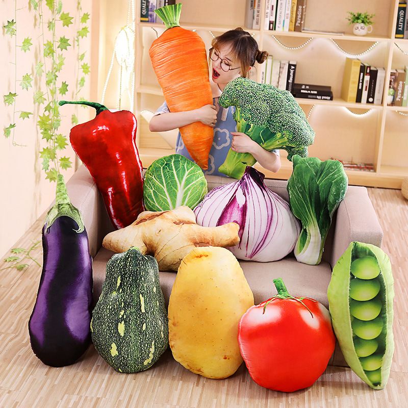 New Creative Artificial Fruits and Vegetables Pillow Cabbage Office Siesta Pillow Home Sofa Cushion Gift Wholesale