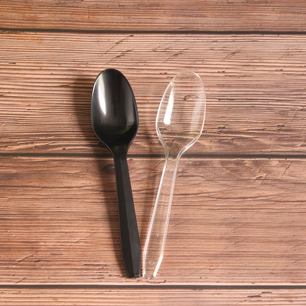 厂家直销低价批发一次性ps材质塑料勺大勺s-2 蛋糕勺布丁勺