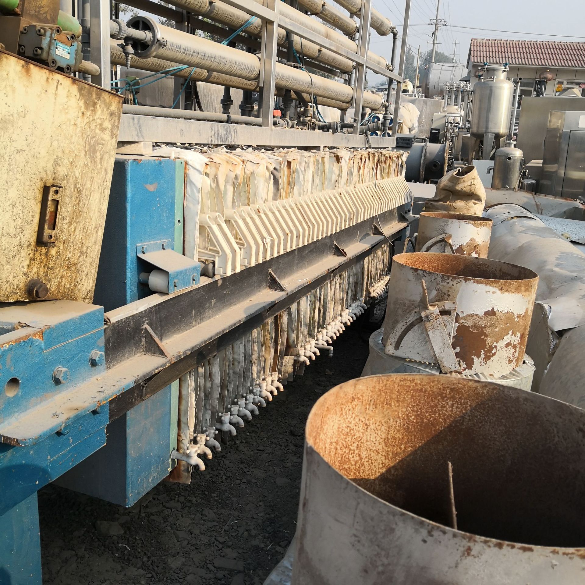 二手压滤机二手80平方压滤机二手污泥处理设备二手压滤机工作原理