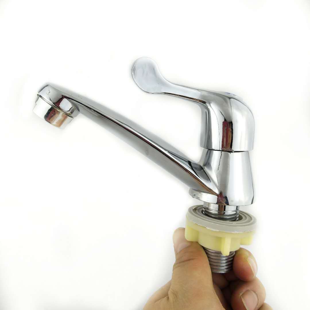 锌合金96面盆龙头 鱼尾款96 台上面盆脸盆龙头洗手盆专用小水龙头