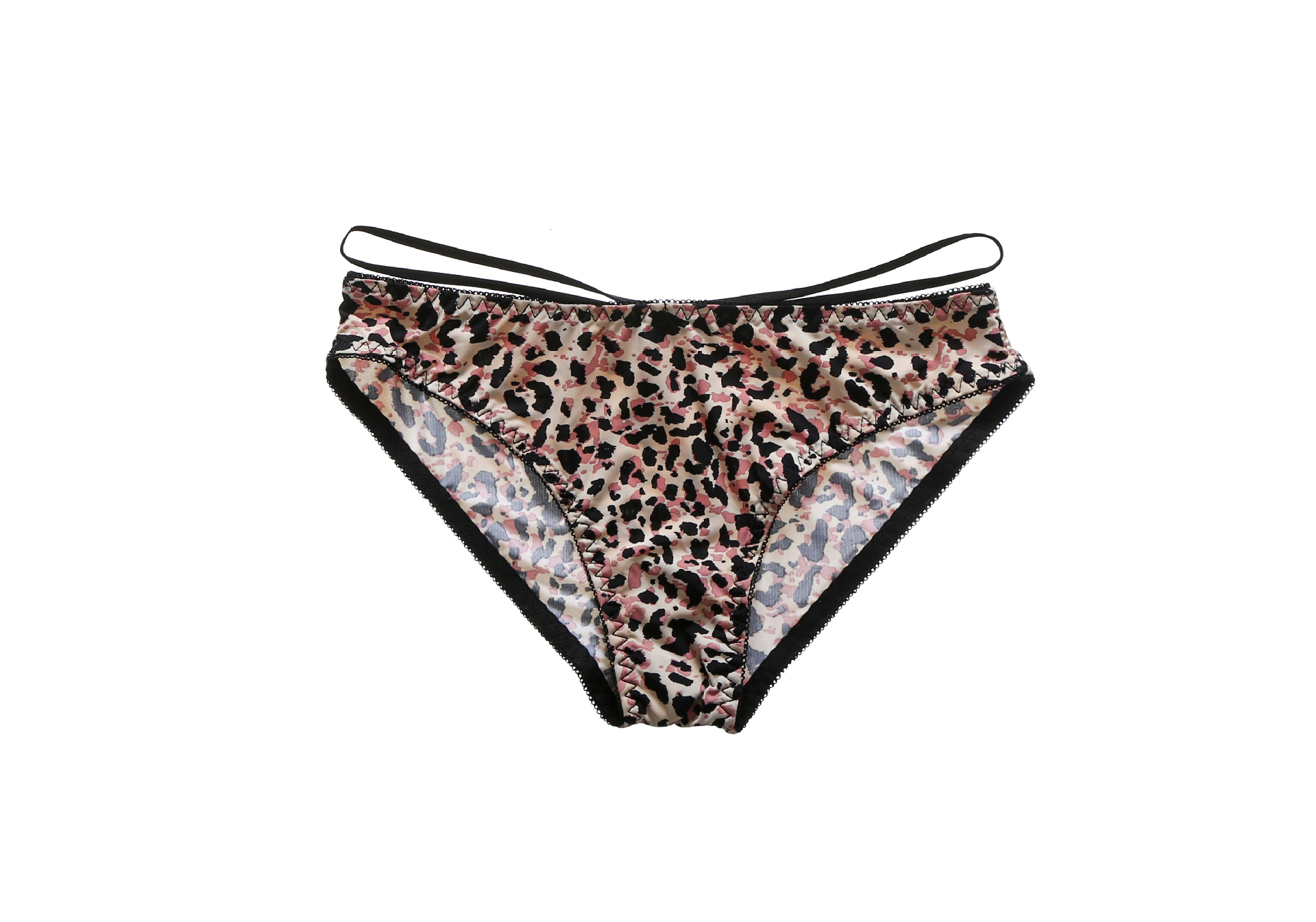 欧美简约光面豹纹性感美背无痕无钢圈内衣跨境女聚拢u型侧收文胸