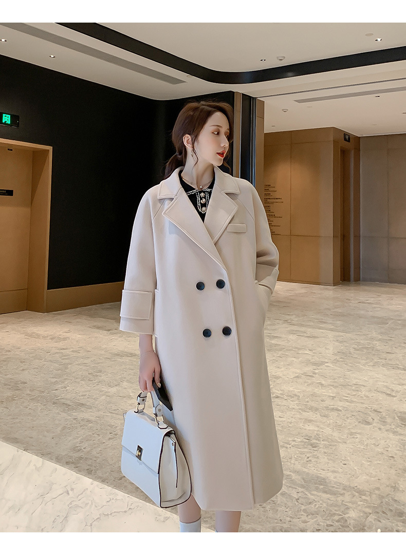 毛呢大衣女中长款2020春季新品 呢子外套女装韩版气质时尚百搭潮