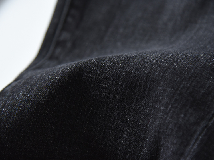 wm尾货高腰 麻黑色女式牛仔9分裤 显瘦批发现货