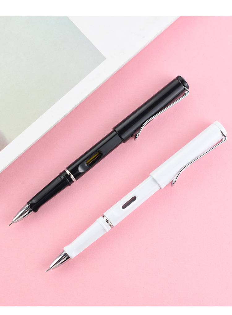 学生高光笔书法练习黑底白字画画金笔银色全针管0.6mm写字笔文具