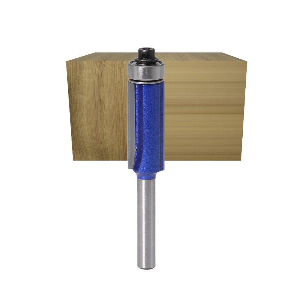 专业级木工修边刀 木工铣刀修边机刀头 1/4柄刀头合金修边刀精品