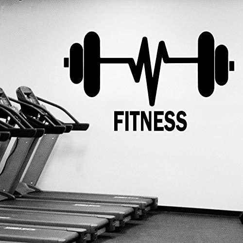 厂家定制哑铃英文fitness墙贴时尚创意手工精雕房间卧室装饰画