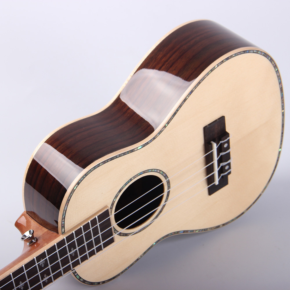 厂家供应21寸24寸26寸云杉单板四弦琴尤克里里夏威夷小吉他批发