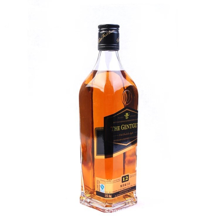 甄爱威士忌黑标红标威士忌500ml夜场酒吧ktv整箱批发团购