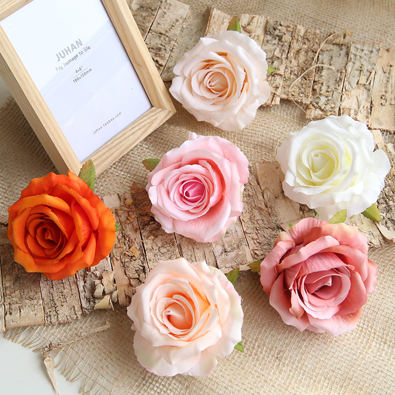 beautiful high quality non-deformation multi-color coarse cotton cloth rose perianth wedding celebration flower wall special spring and autumn color artificial flower