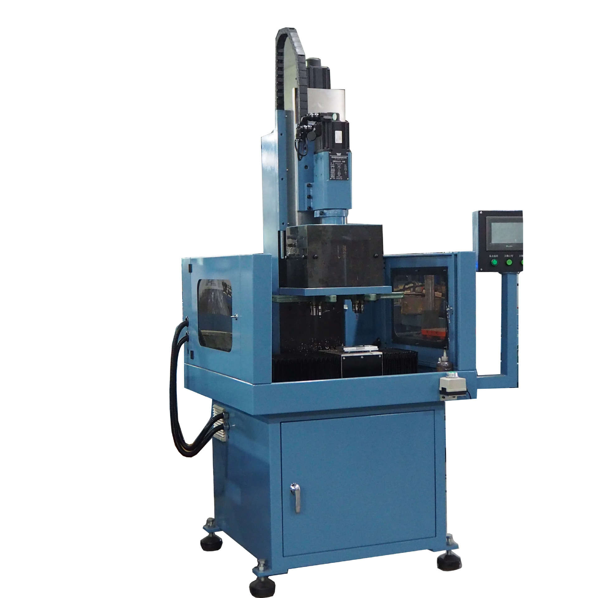 高精度数控双伺服自动钻孔攻牙一体机自动下沉钻孔机攻牙两用机