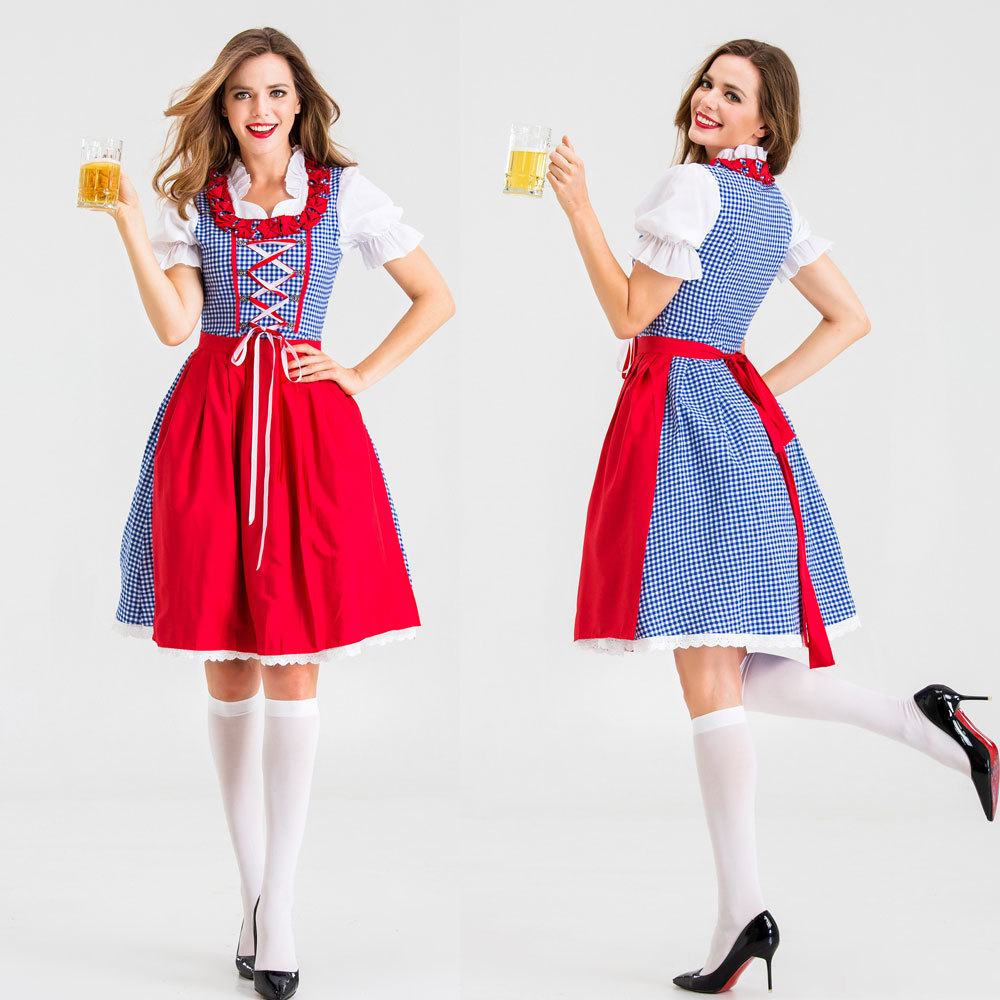 万圣节德国啤酒服慕尼黑啤酒节服装巴伐利亚传统服装啤酒节演出服