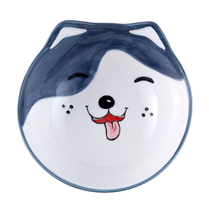 Trending Creative Unicorn Cartoon Animal 6-Inch Bowl Children's Ceramic Tableware Cute Rabbit Bowl Household Dog Bowl