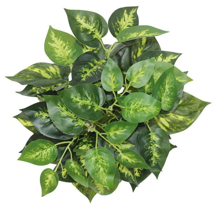 仿真绿植 金钱叶 圆桐叶 雪梨树叶树枝工程大树绿叶绿化造景插树