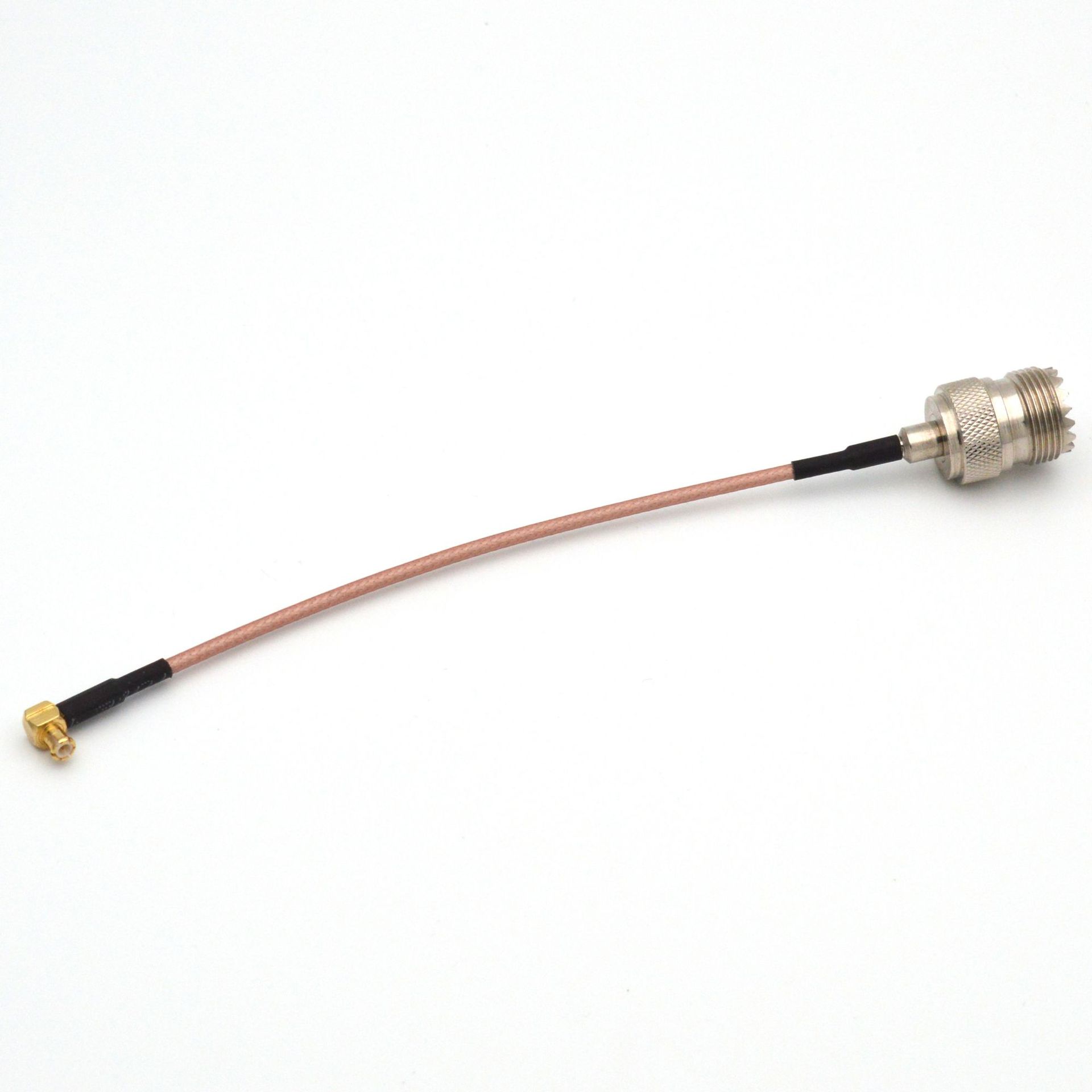 射频连接线 so239/sl16/uhf母转mcx公弯头转接线 rg316 15cm 可定
