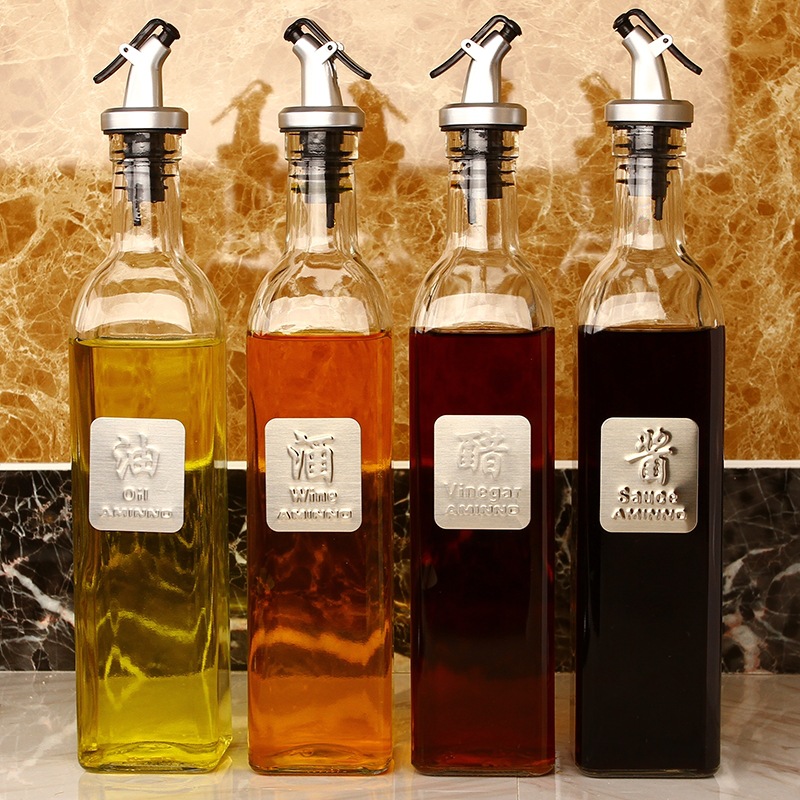 厨房酱油瓶油壶玻璃瓶家用厨房用品防漏油瓶油罐酱油醋瓶调味料瓶