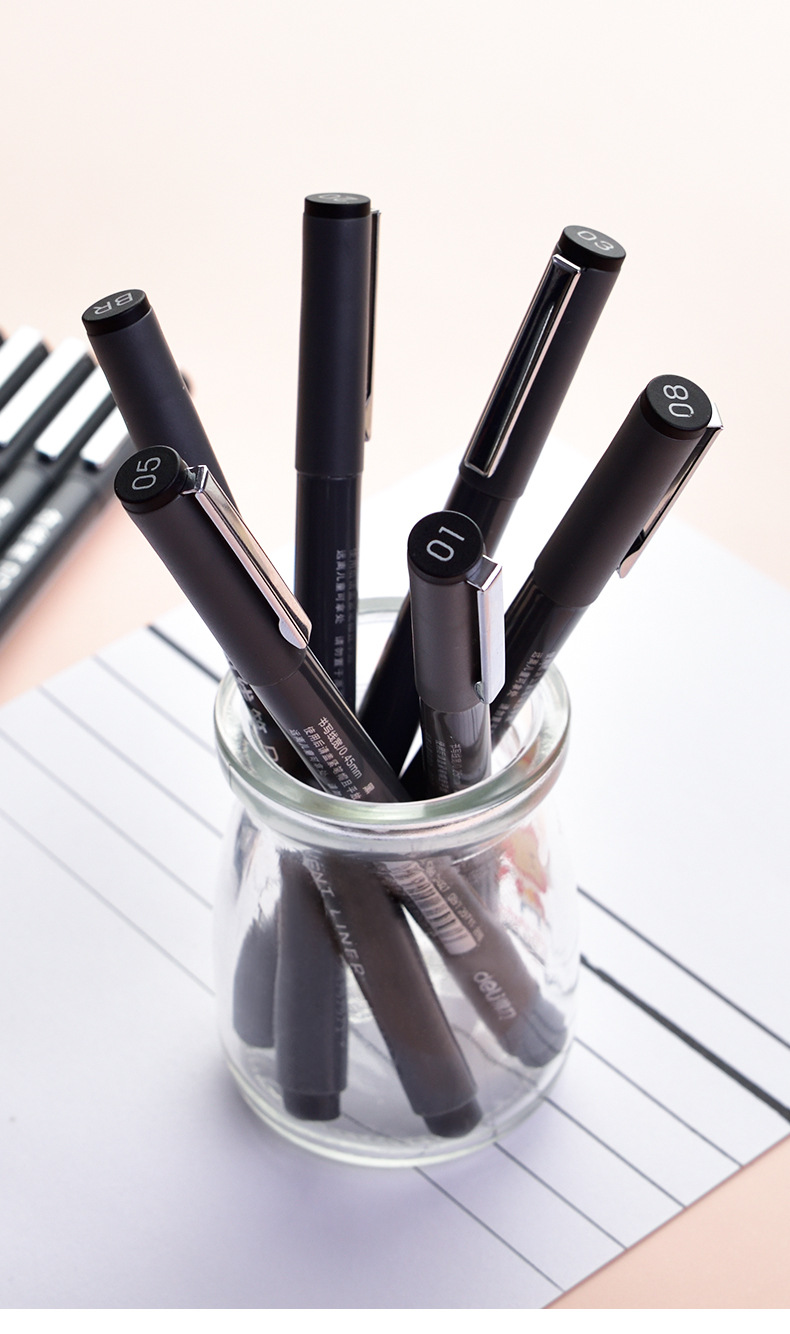 得力s573勾线笔防水耐光漫画描边描线动漫设计勾边笔手绘多规格