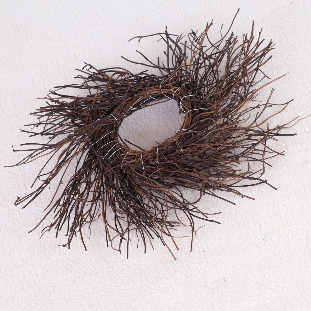 木藤编制鸟窝手工草窝仿真鸟巢编织工艺品小鸟屋鸟蛋装饰摆件