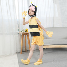 黄色黑条小蜜蜂卡通人偶服儿童动物表演服舞台透气可爱演出服现货