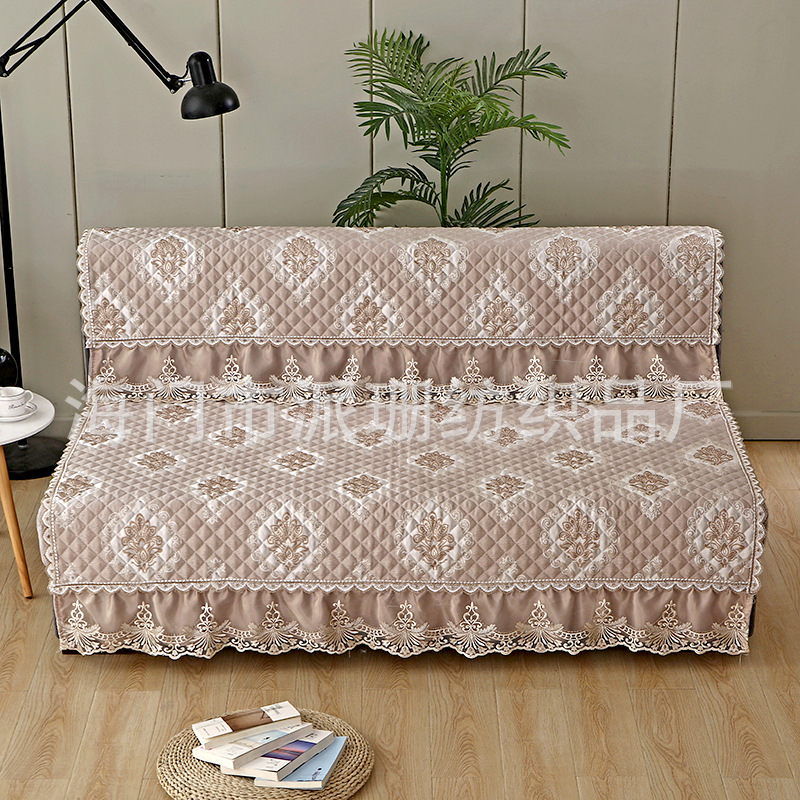 半成品沙发垫布料批发 亚麻提花绗缝夹棉沙发垫卷料沙发套边辅料