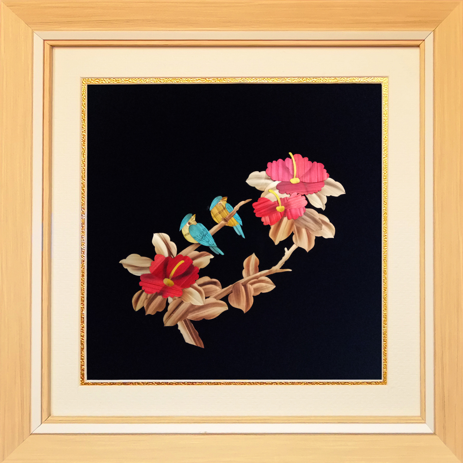 手工麦秆画 旅游纪念品【双喜临门】摆台类礼品 量大可定制