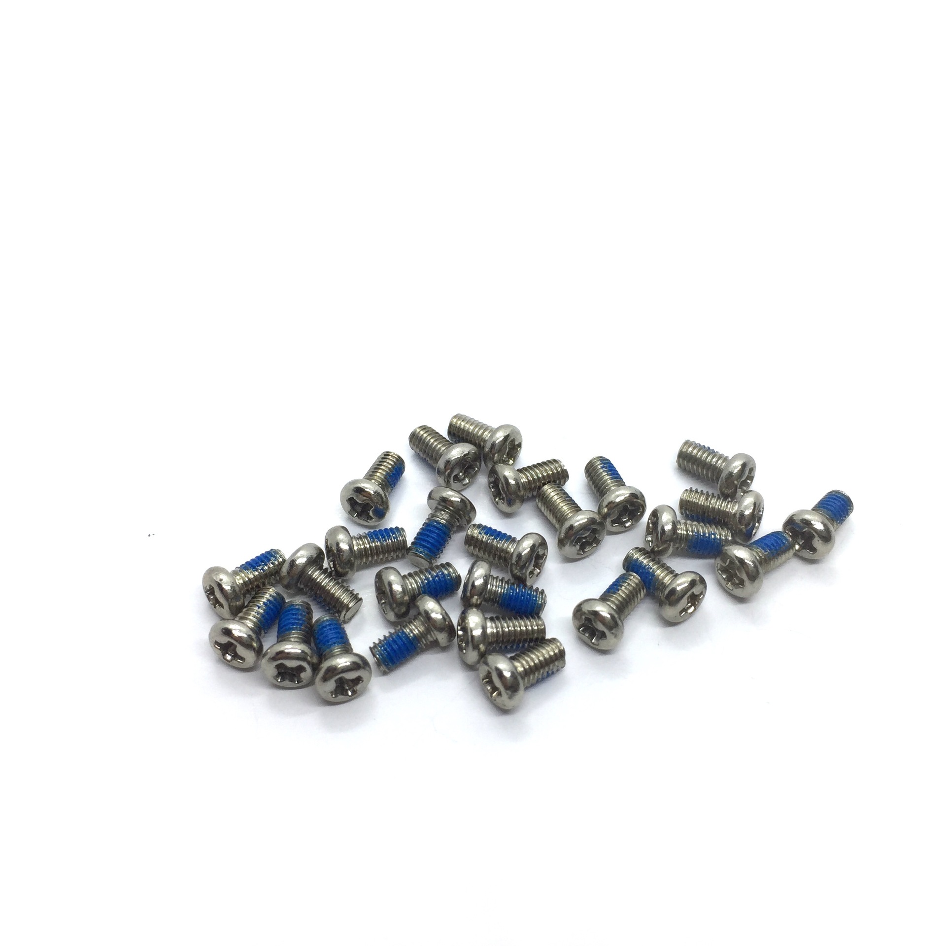 圆头点胶螺丝 蓝色防松螺丝 圆头十字机牙螺钉pm2.6 x 5