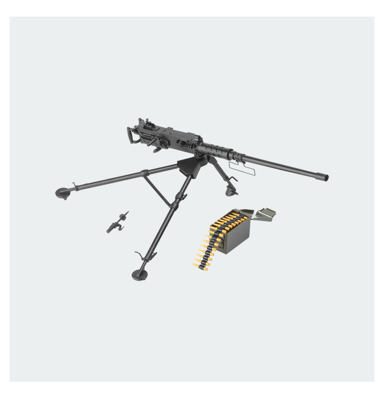 乐加m2勃朗宁重机枪1:6拼装4d模型摆件军事益智玩具男孩游戏礼品
