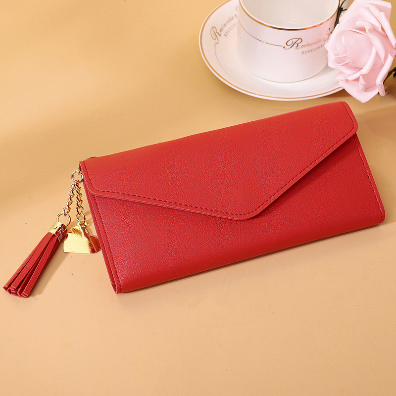 Wallet Ladies New 2021 Long Large Capacity Hand-Held Trendy Simple Multi-Card-Slot Lychee Pattern Card Holder Wallet