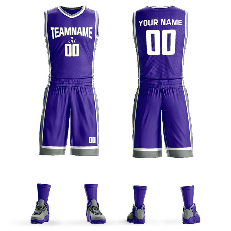 球衣篮球服套装男国王城市版球服儿童成人训练比赛队服印字号logo