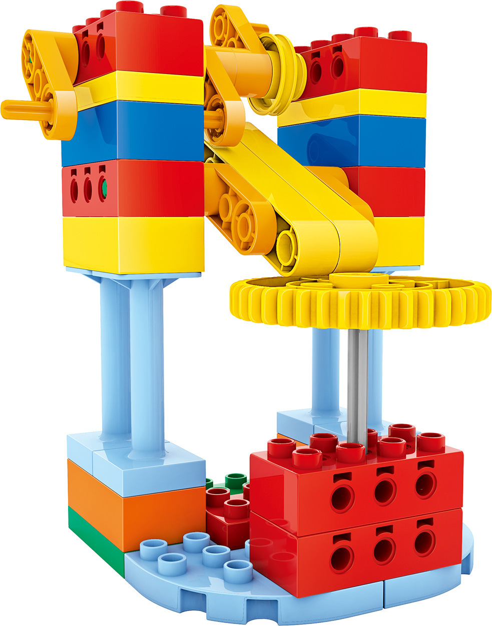 群隆ql1501大颗粒积木机械齿轮拼装培训机构教具盒装儿童益智积木