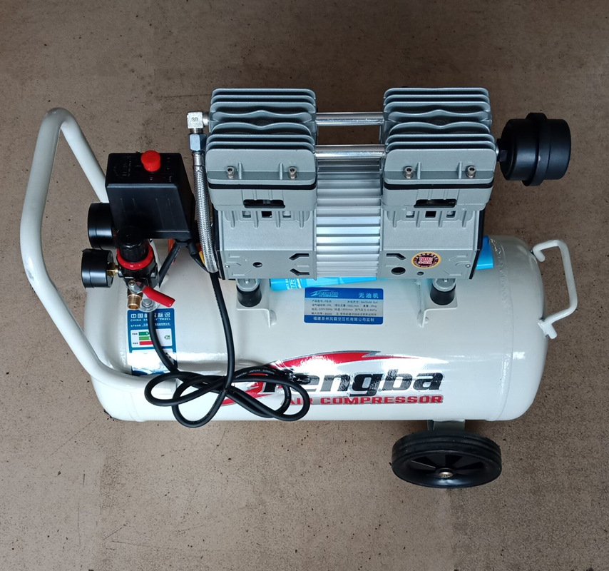风霸静音无油空压机750w 30l无油机静音小型气泵医用牙科清洁气源