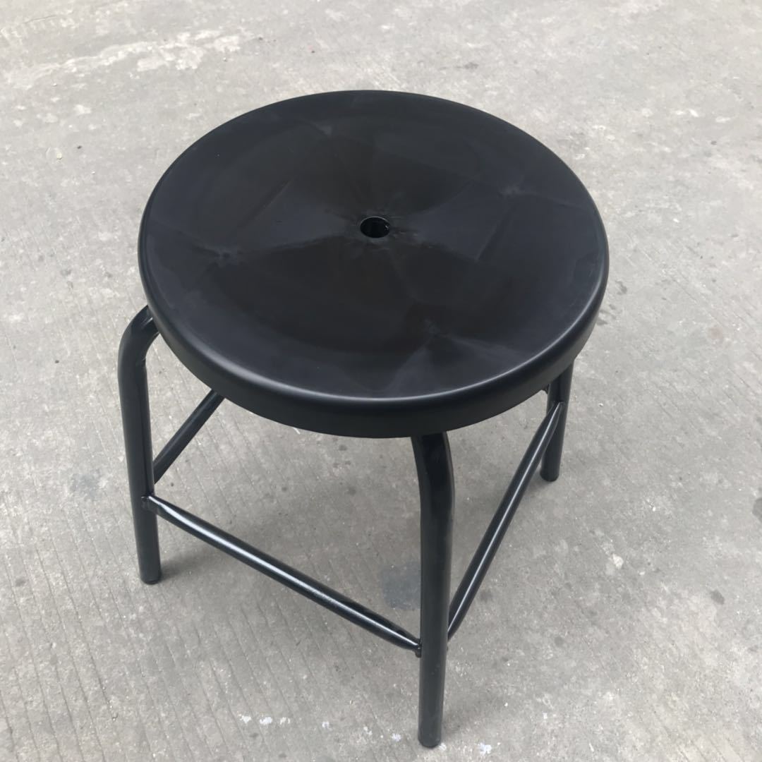 四脚可加固防静电圆凳 22钢管铁脚圆凳 静电背靠椅 圆凳椅