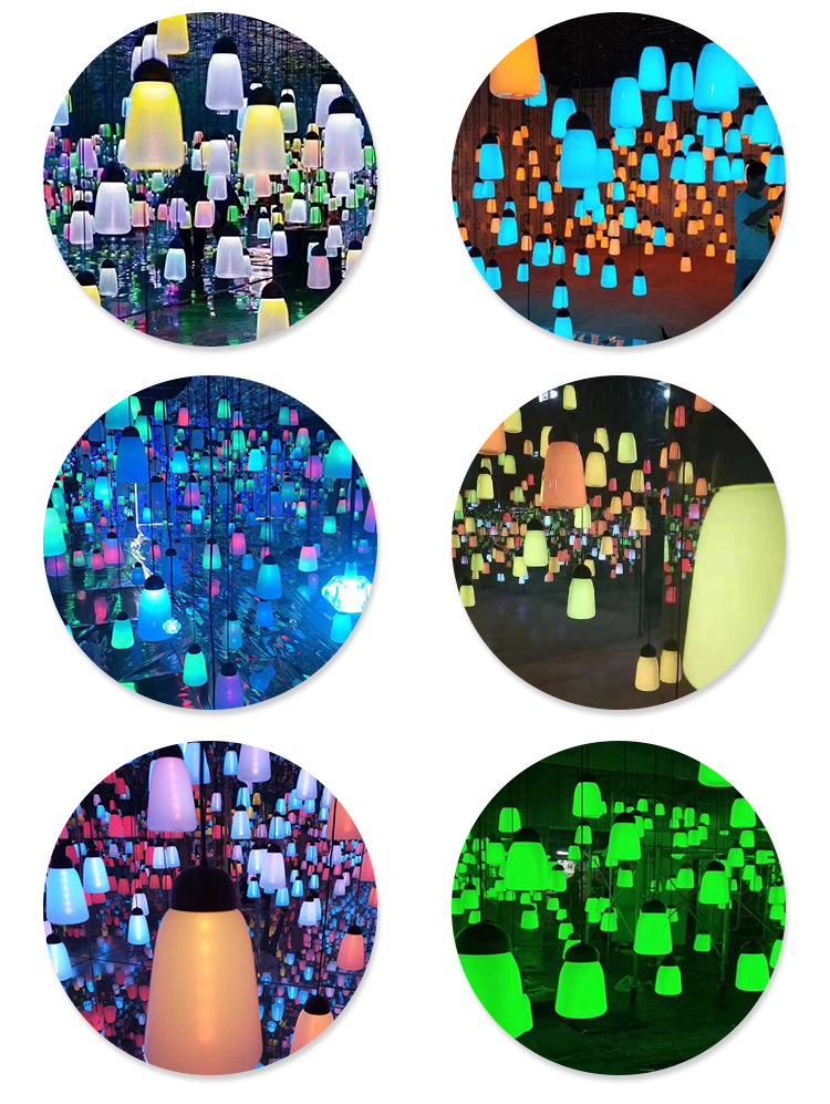 led户外景观灯吊灯pe森林呼吸灯创意装饰七彩防水防尘同步变色灯