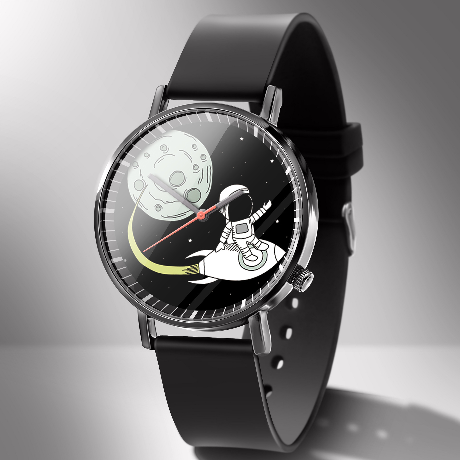 miss white 创意可爱宇航员系列手表学生时尚潮流男女手表腕表