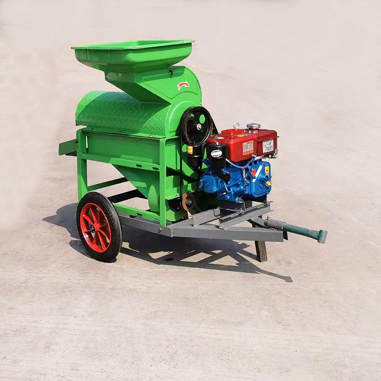 柴电两用玉米脱粒机中型玉米打粒机改进款拖拉机牵引式玉米脱粒机