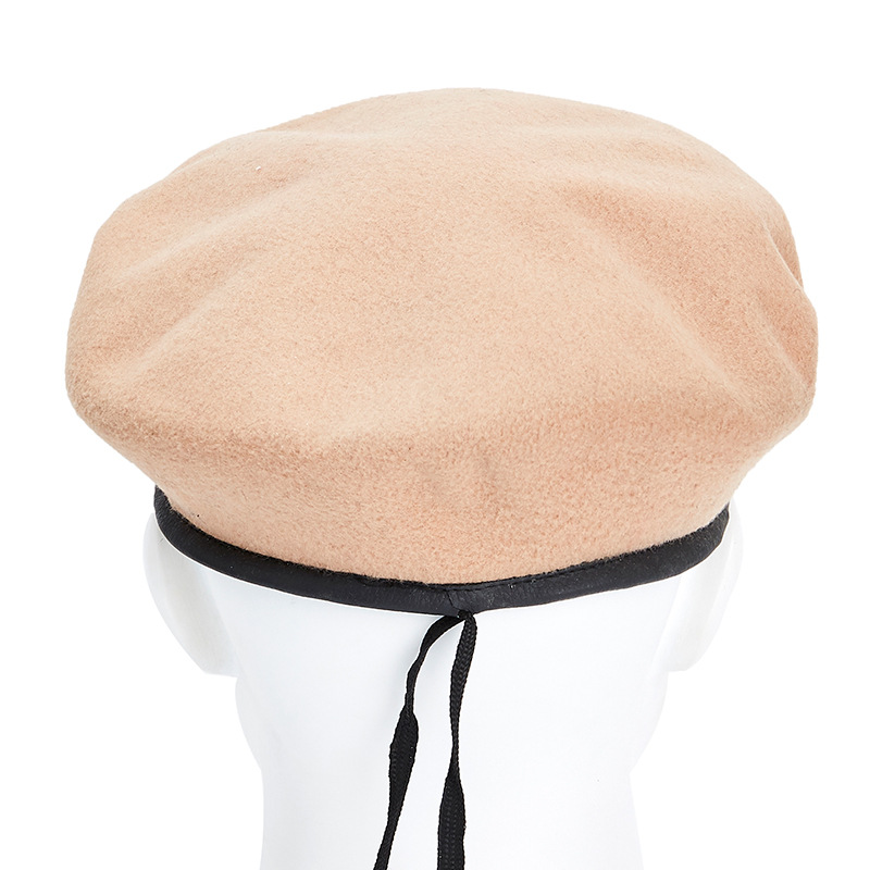 羊毛贝雷帽韩版军帽保安部队军人水兵舞表演士兵帽帽子贝雷帽批发