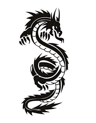 中国龙图案个性化家居艺术墙贴画 可定制尺寸颜色