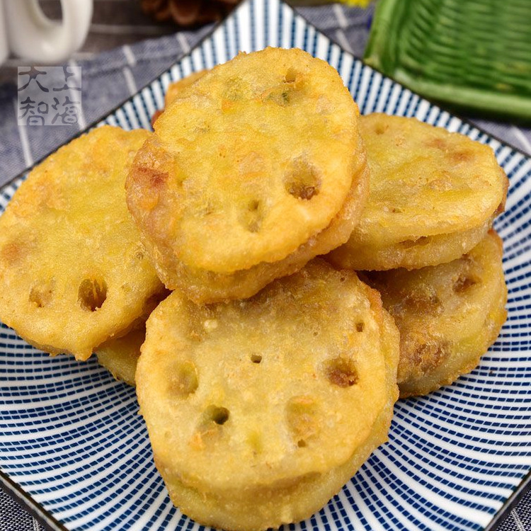 脆香藕合20斤/件 裹粉莲藕夹肉 肉夹莲藕 油炸小吃餐厅食材外卖