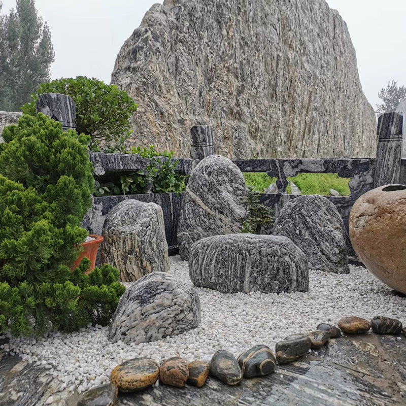 厂家直销泰山石雪浪石水冲石户外造型石庭院园林装饰别墅造景石