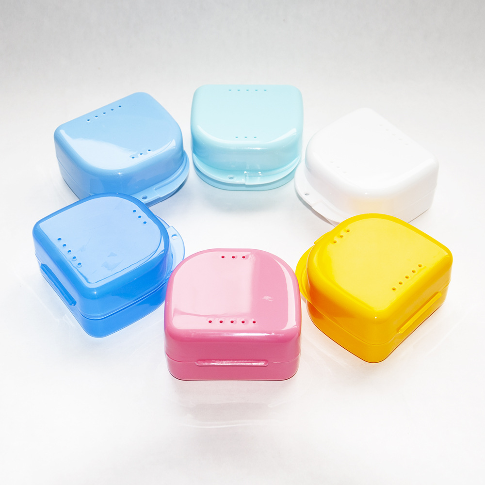 带孔牙盒(大中开) 牙科假牙盒 无内网牙套盒 假牙储放盒