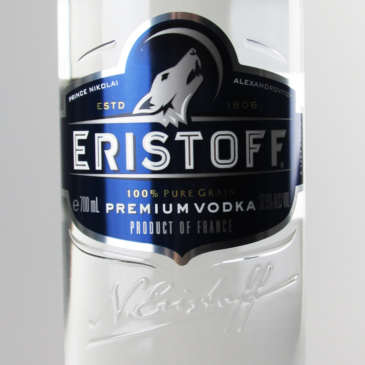 傲士度夫皇太子伏特加 eristoff vodka 700ml 鸡尾酒调酒基酒烈