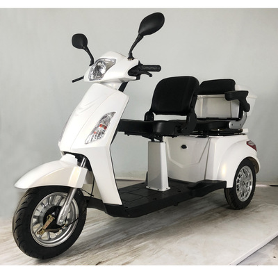 热销新款老年人电动三轮车代步车双人座电瓶休闲家用助力车oem