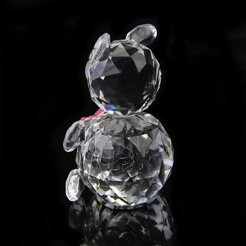 批发厂家直销水晶小熊装饰品情侣情人节礼物水晶工艺品可爱水晶熊