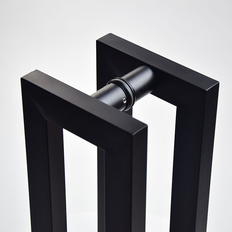 不锈钢玻璃门拉手黑色方框推拉门加厚浴室淋浴房把手移门木门大方