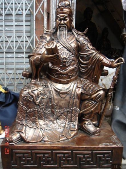 直销纯铜关公 武财神关公像 坐龙椅关公纯铜雕塑 现货铜关公