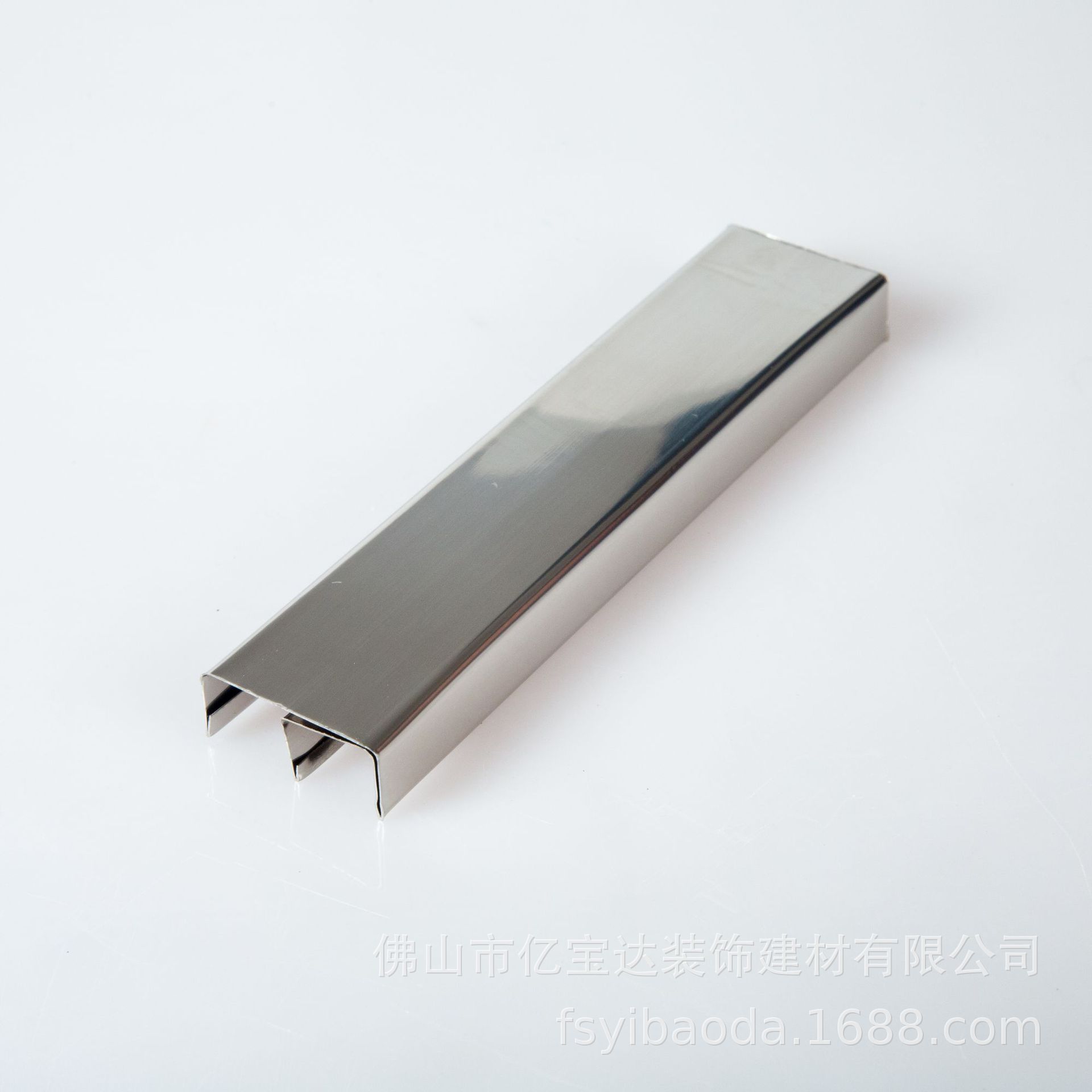 不锈钢3公分加厚双槽u型封边条山字型包边条橱柜玻璃门卡槽收边条