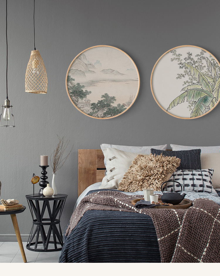 新中式装饰画禅意风景现代水墨画客厅茶店茶室民宿玄关中国风挂画