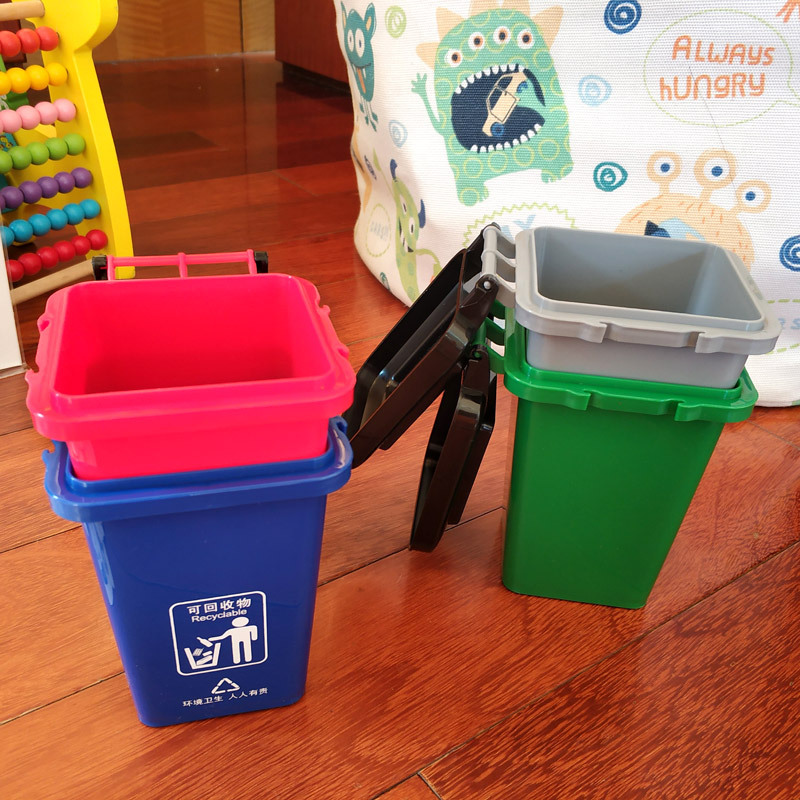 Garbage Classification Big Action Teaching Aids Early Education Educational Toys Desktop Trash Bin Toys Designated by Kindergarten Teachers