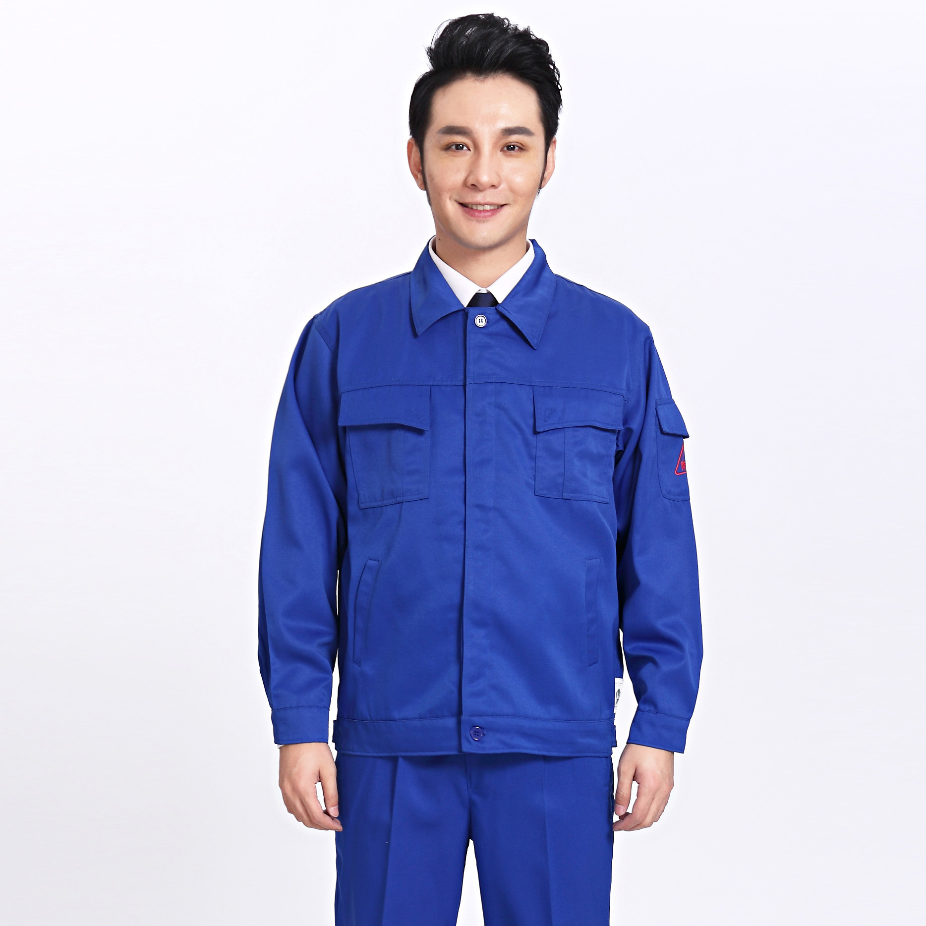 防酸碱工作服长袖套装 化工厂服车间工服定制特种工作服批发